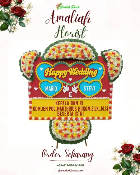 Papan Bunga Pernikahan Sendangdalem